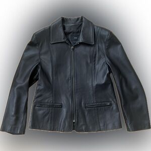Women's Black Leather Jacket